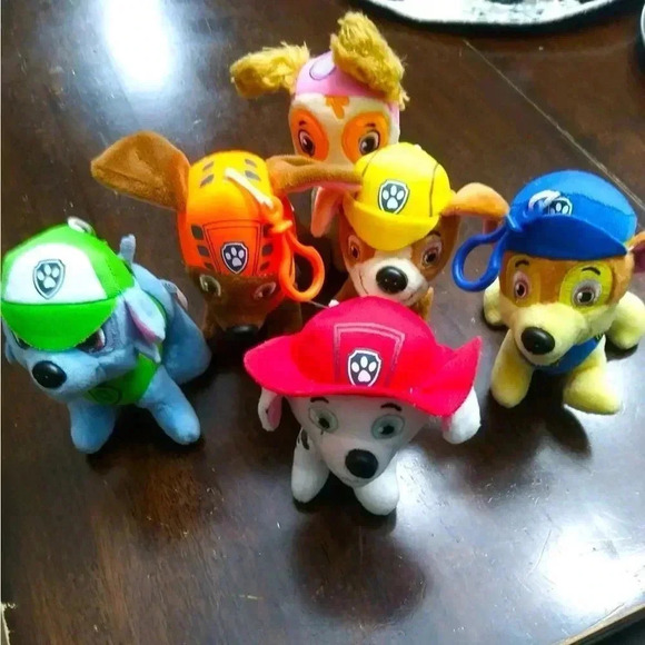 Complete paw patrol keychain collection